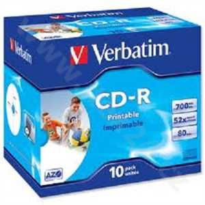 Verbatim CD-R DLP PRINTABLE 700MB/80MIN 52x 10-PACK