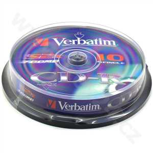 Verbatim CD-R 700MB/80MIN 48x cake 10 ks