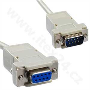 PremiumCord Prodlužovací seriovy kabel-myš 9pin 2m rozebírací