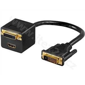 Adapter DVI(24+1) male => DVI(24+1) female + HDMI female