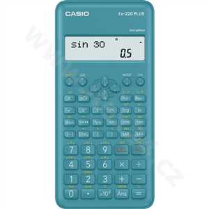 Casio FX 220 Plus 2E Školní vědecká kalkulačka, modrá