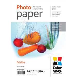 ColorWay fotopapír matný 190g/m2 A4 20ks