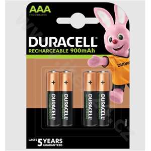 Duracell Rechargeable baterie 900mAh, 4ks (AAA)