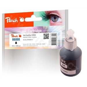 PEACH kompatibilní inkoust Brother CISS BT6000, černá pigment, PI500-180, 100ml
