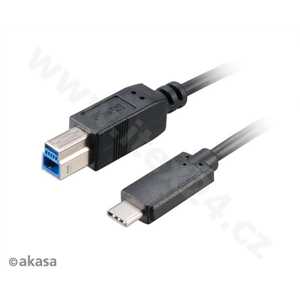 Akasa kabel USB 3.1 Type-C na Type-B, 1m - rozbalené / použité